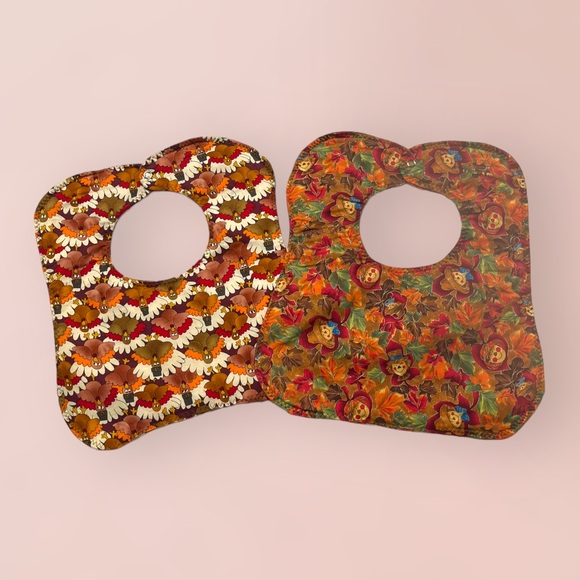 Lot/2 Handmade Thanksgiving Bibs OOAK - Picture 10 of 10